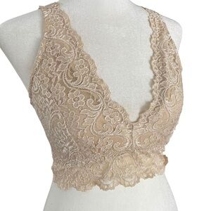 Smart & Sexy Lace Bralette in Cream Sz L